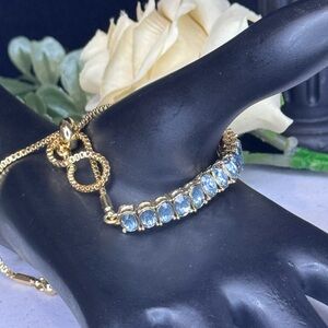 Swarovski Gold and Blue Bracelet